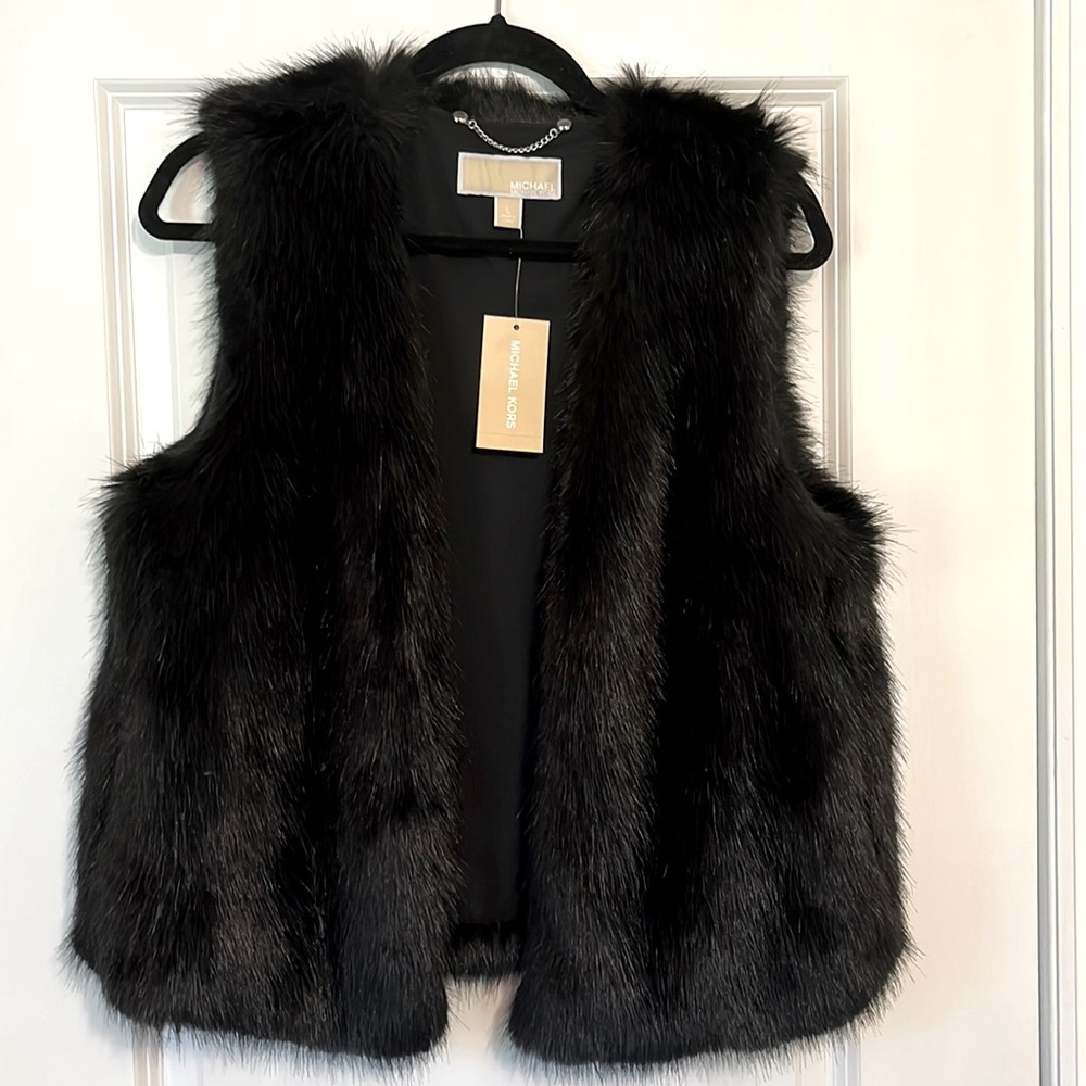 NWT Michel Kors FauxFur Vest